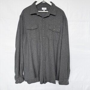 Sonoma Gray Flannel Button Long Sleeve Shirt